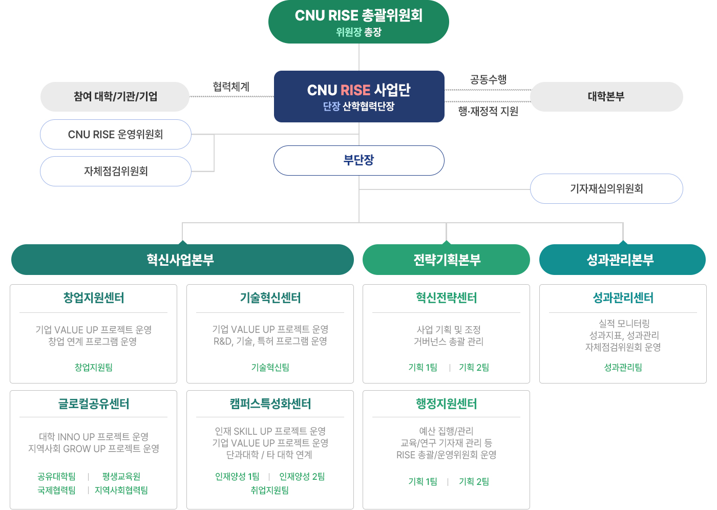 RISE 사업단 조직도